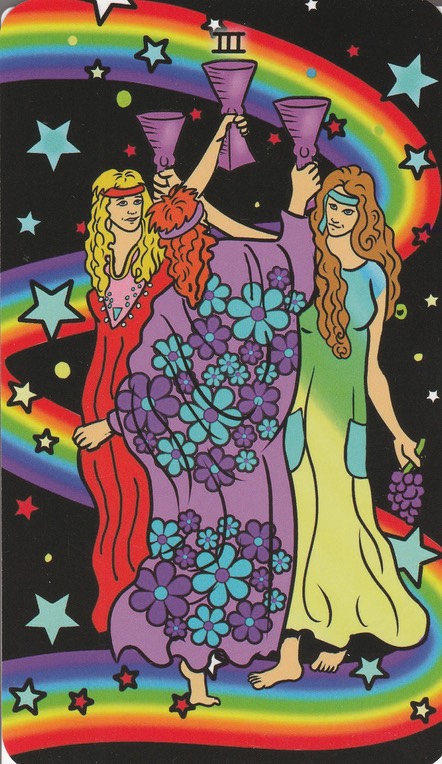 Three of Cups Groovy Waite Tarot Jan 2021  20201219 0001